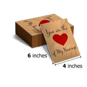 4x6 qty 50 Heart ❤️ of my business insert cards